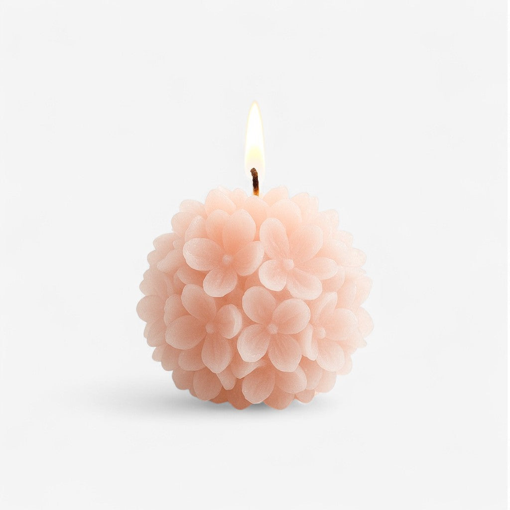 Blush Hydrangea Ball Candle