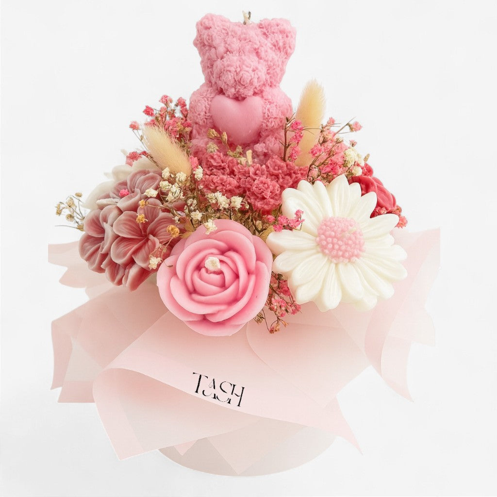 Blossom Bear Candle Bouquet