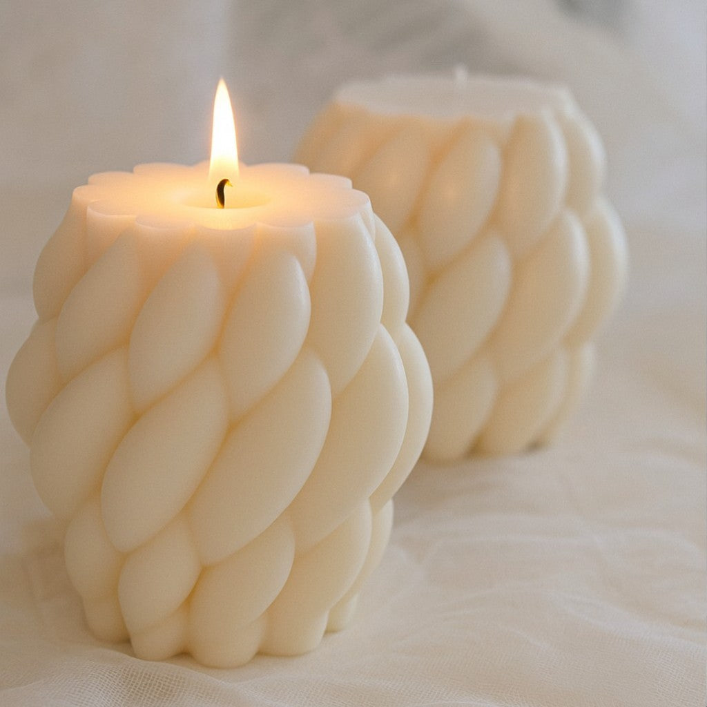 Braid Pillar Candle