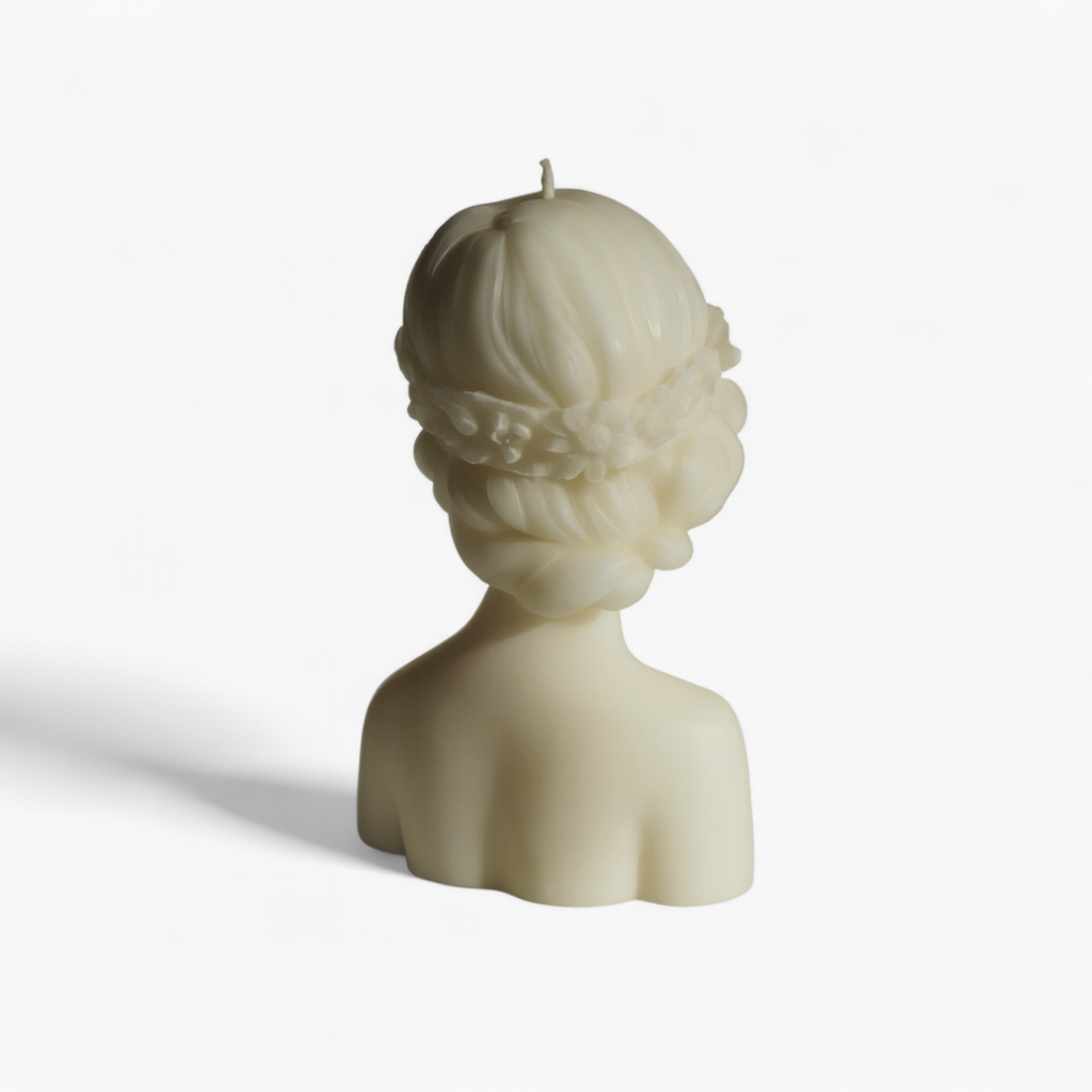 Floral Blindfold Lady Candle