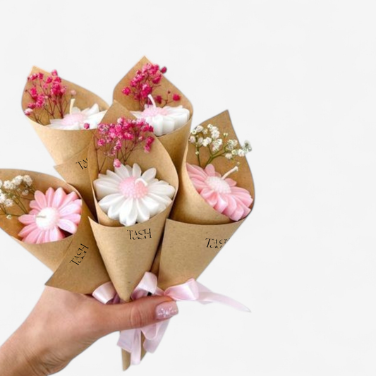 Mini Daisy Bouquet Candles
