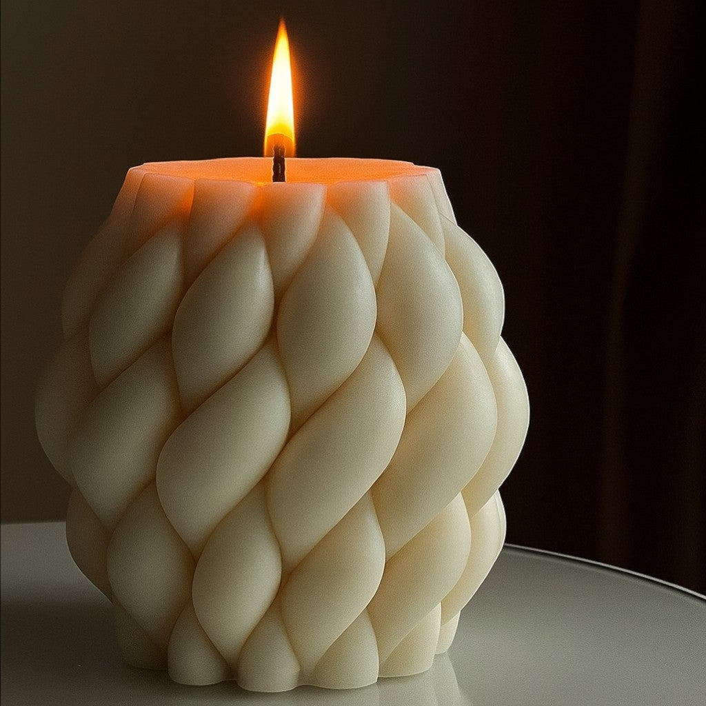 Braid Pillar Candle