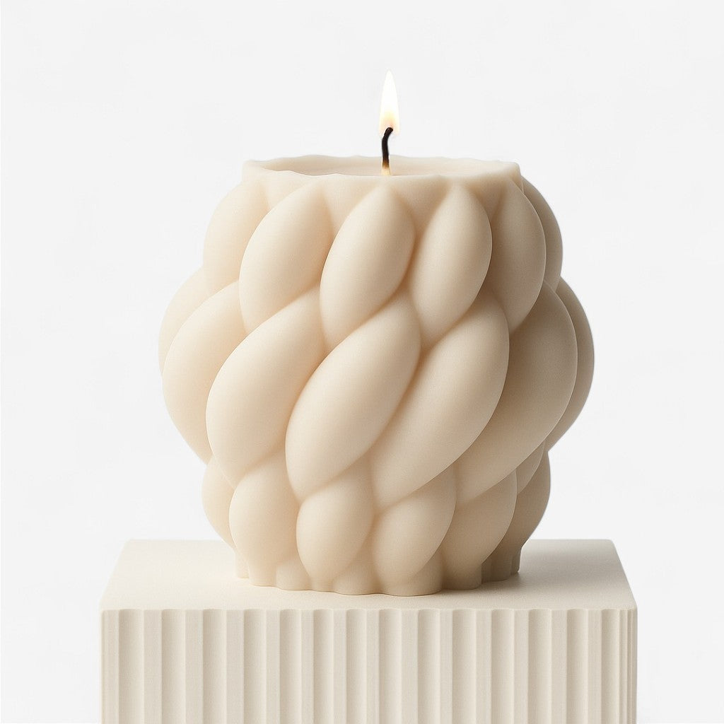 Braid Pillar Candle